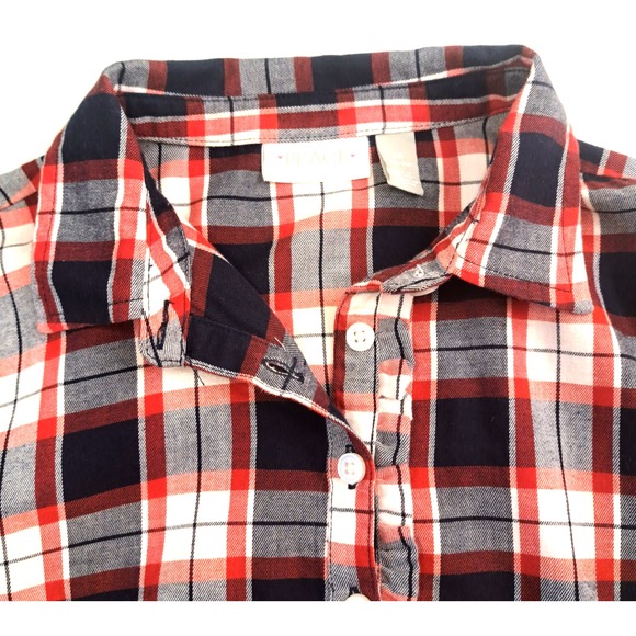 Children's Place Plaid Shirt‎ Dress Girls Size 16 Preppy Classic Academia 32"L - Picture 4 of 12